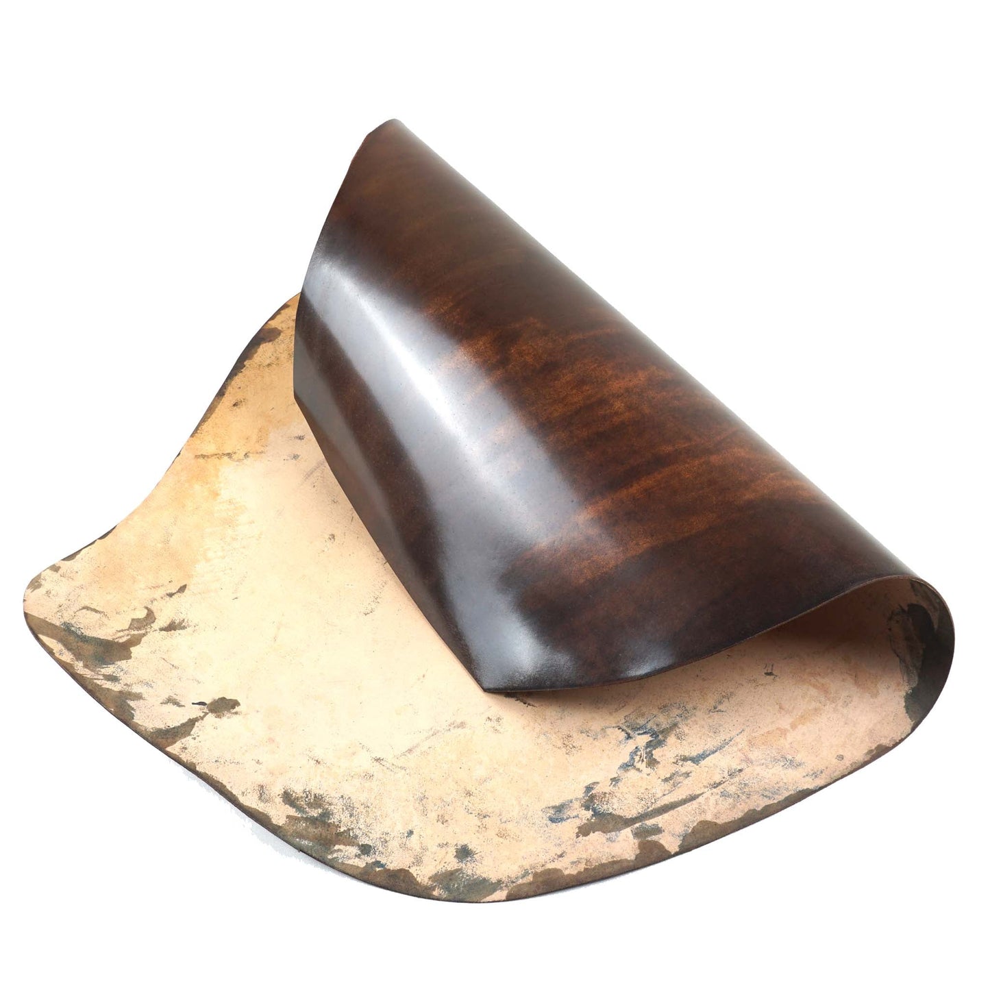 Rocado shell cordovan Marbled finish color Brown flipped