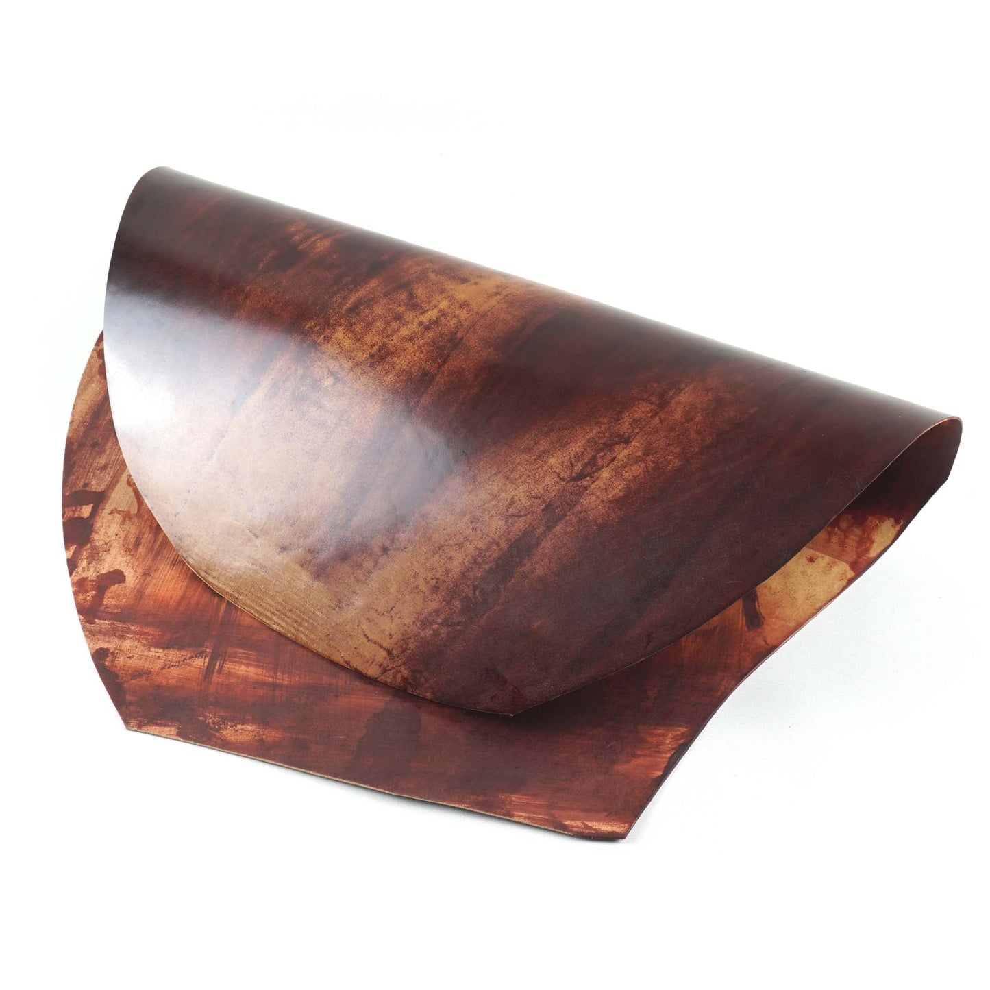 Rocado shell cordovan Marbled finish color Burgundy flipped
