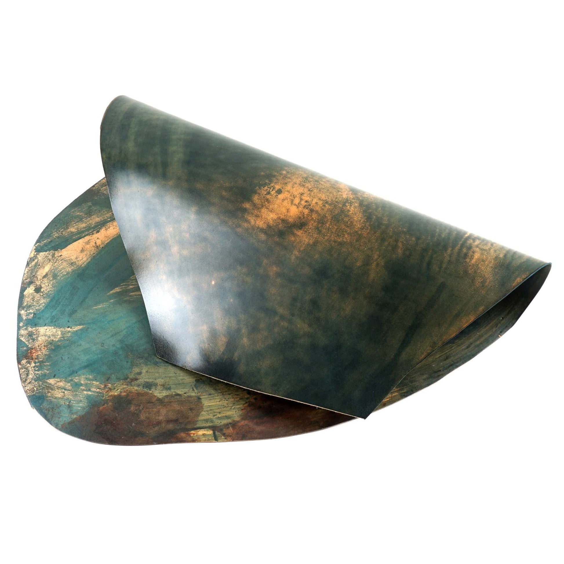 Rocado shell cordovan Marbled finish color Green flipped