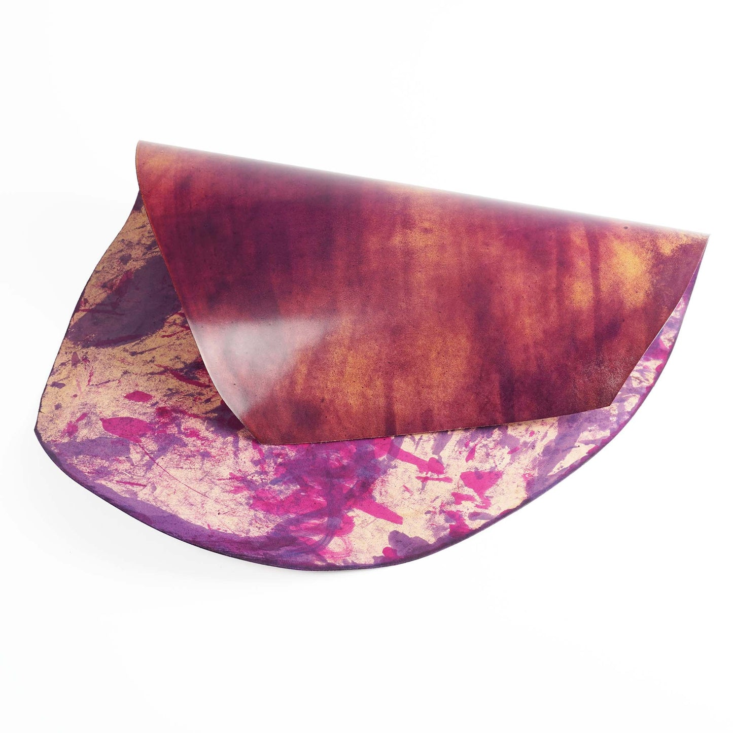 Rocado shell cordovan Marbled finish color Purple flipped