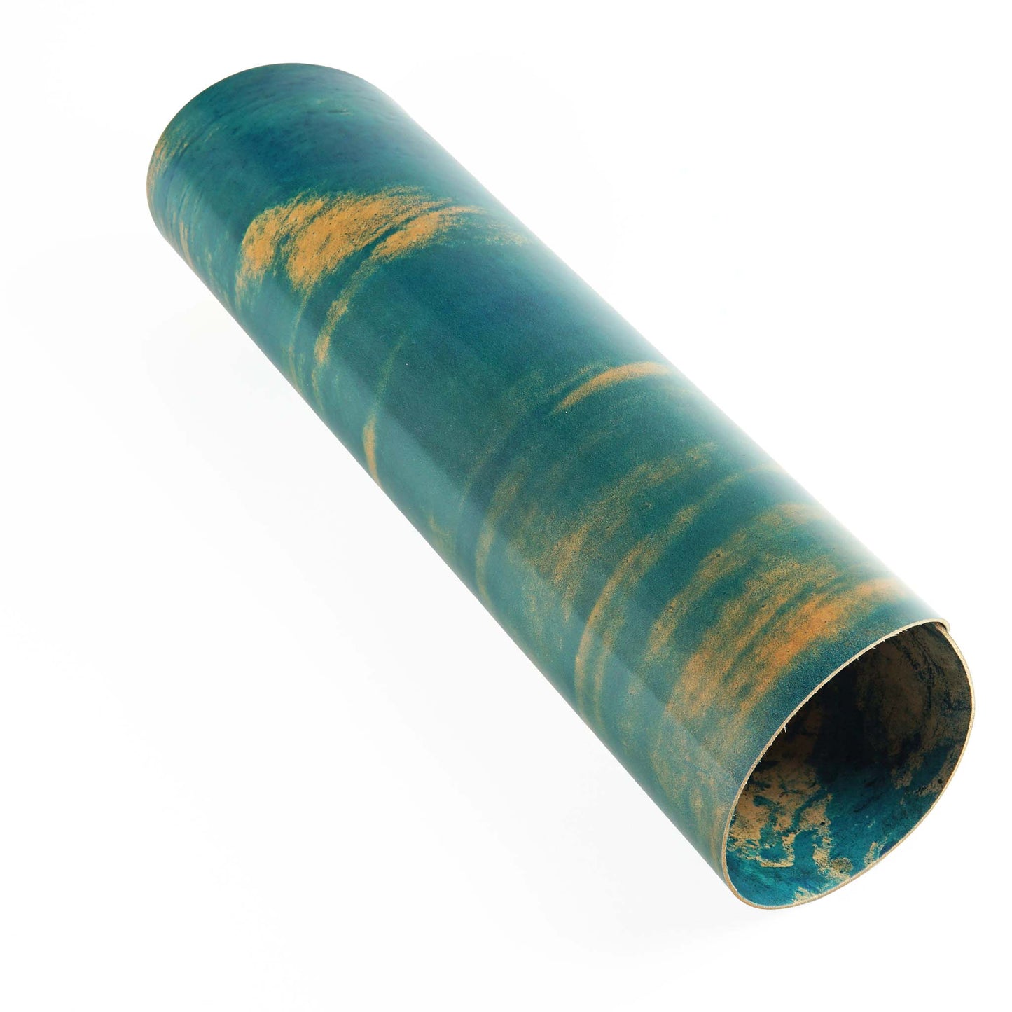 Rocado shell cordovan Marbled finish color Turchese rolled