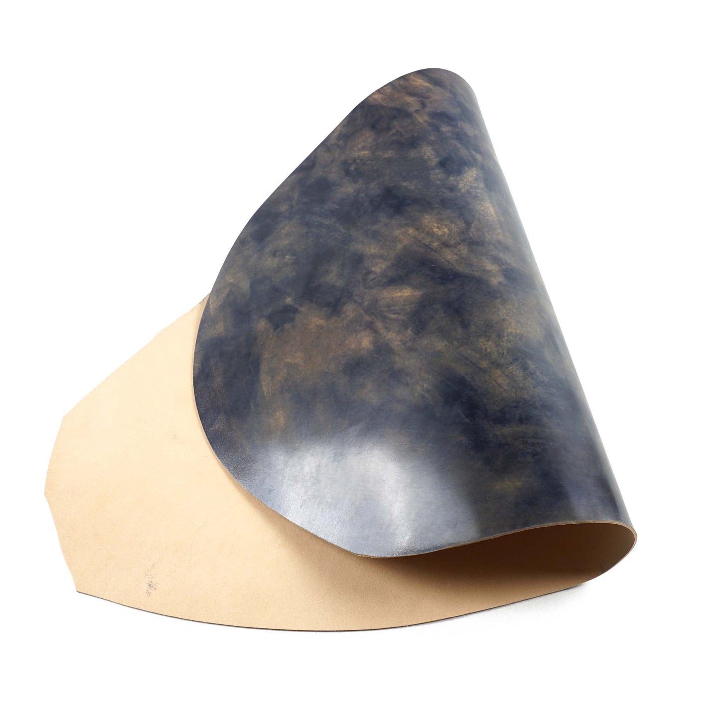 Rocado shell cordovan Museum finish color Blue flipped