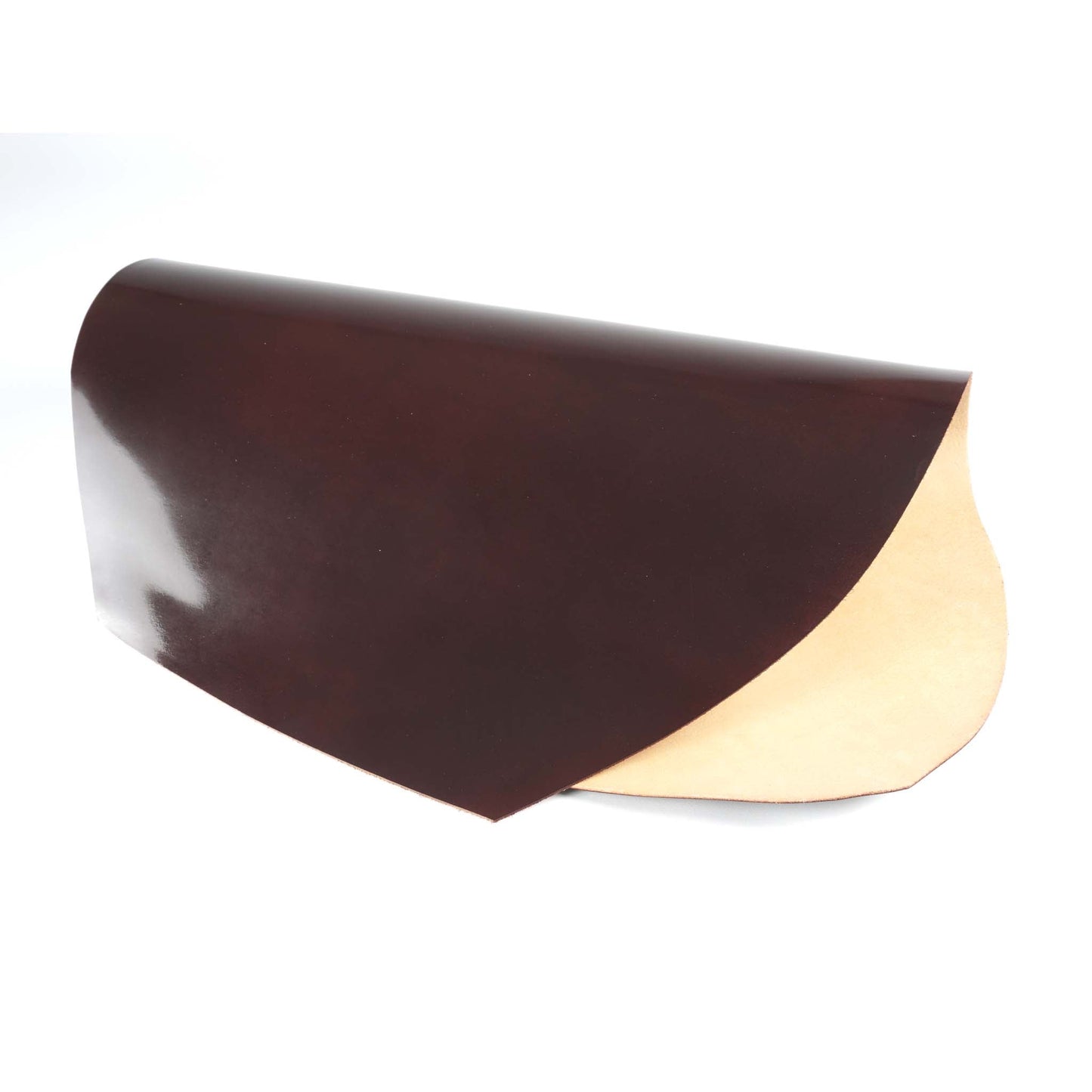 Rocado shell cordovan Classic finish color Dark Burgundy flipped