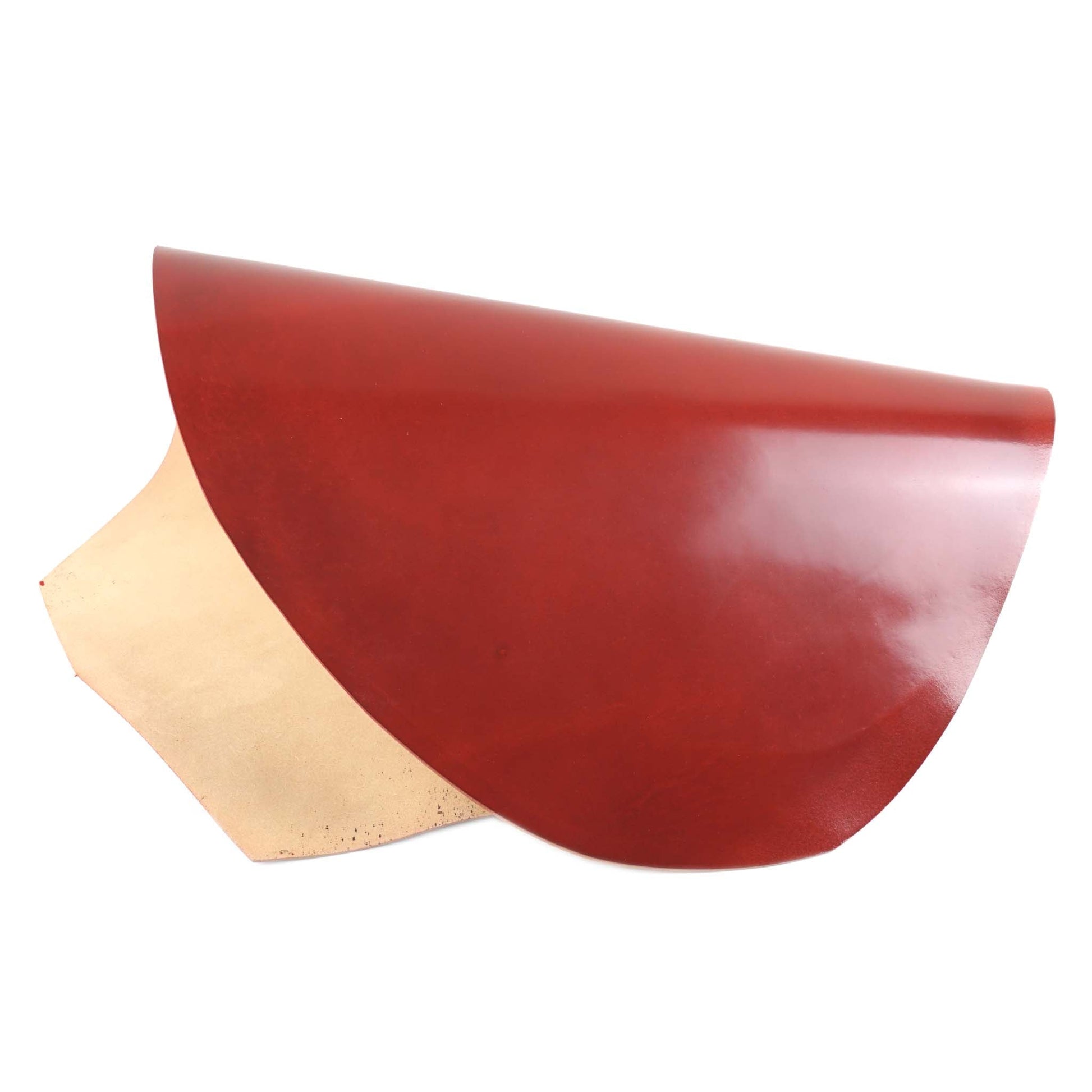 Rocado shell cordovan Classic finish color Red flipped